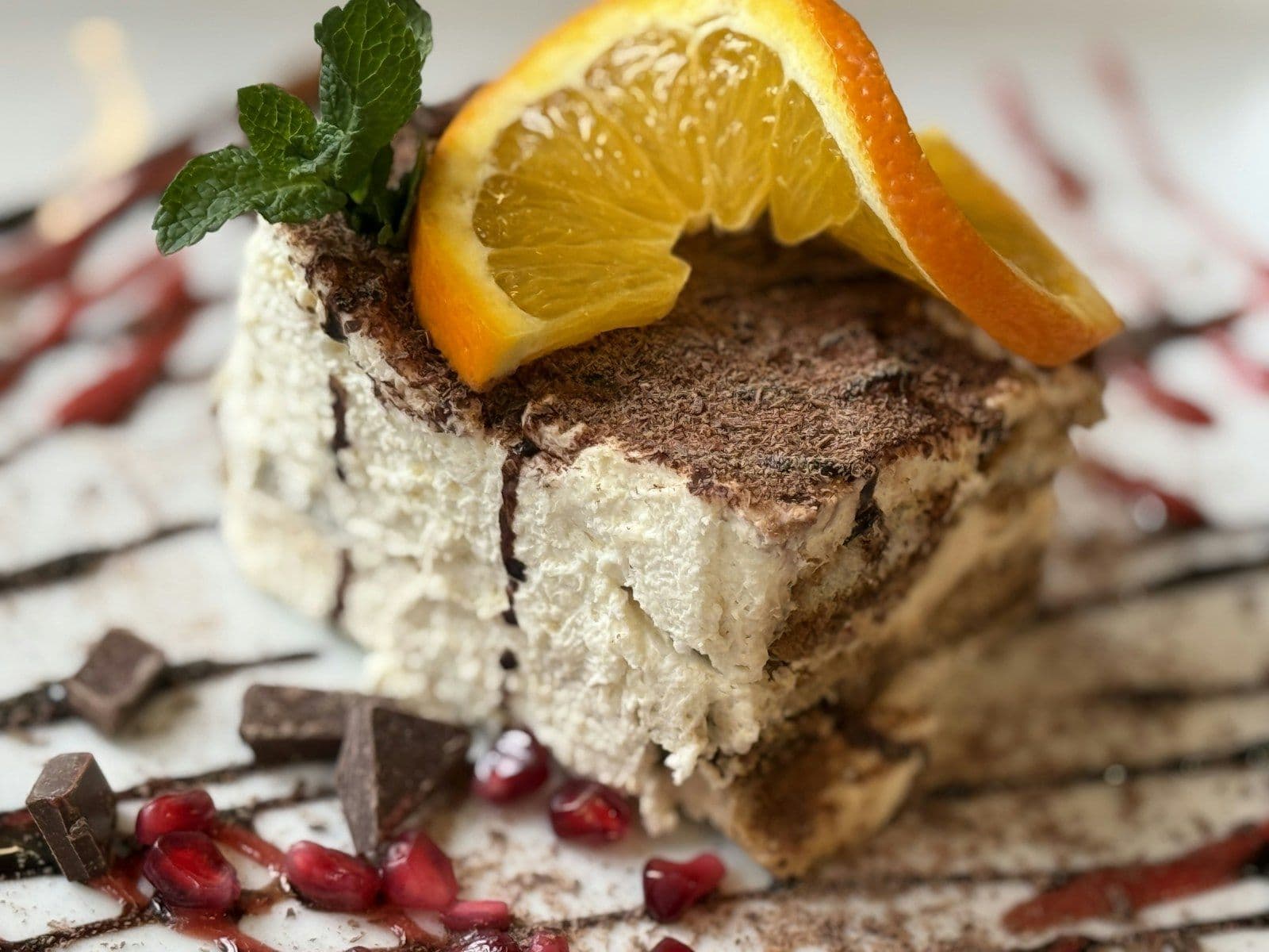 Part de tiramisu servie en verrine